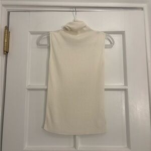 Cream Turtleneck Shell / Tank Top